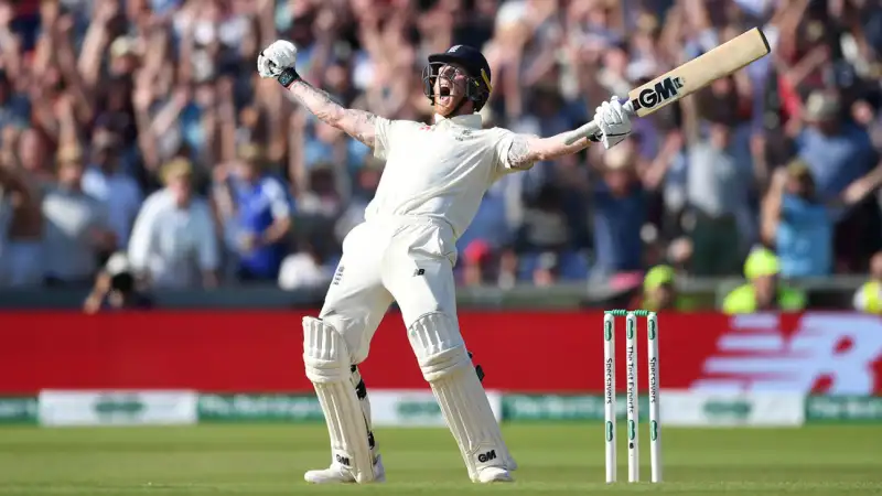 Top 10 Greatest Matches in Cricket History - Stokes celebrates after winning the epic test vs Australia in Ashes 2019.