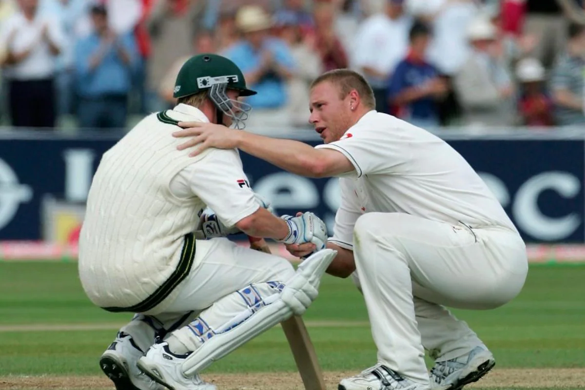 Top 10 Greatest Matches in Cricket History - Flintoff with Brett Lee