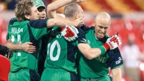 10 Times Underdogs Shocked the Cricket World - Ireland celebrate as they pull off a major upset against England